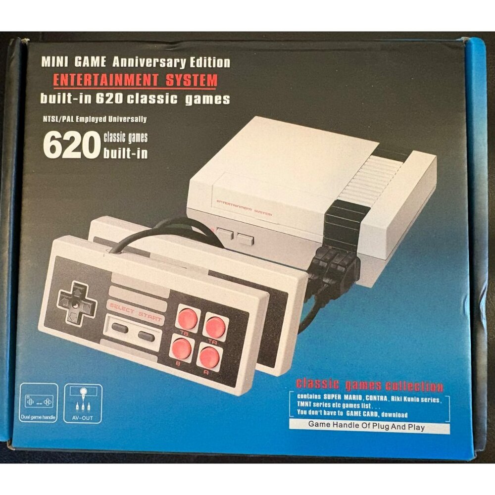 Mini Game Anniversary Edition Entertainment System With 620 Built-In Classic Gam
